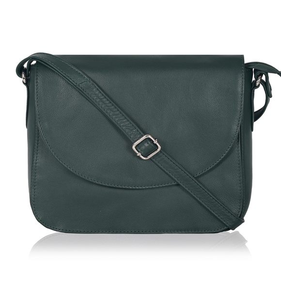 Genuine Leather Shoulder Crossbody Purse With Adjustable Strap, O_O - Picture 1 of 8